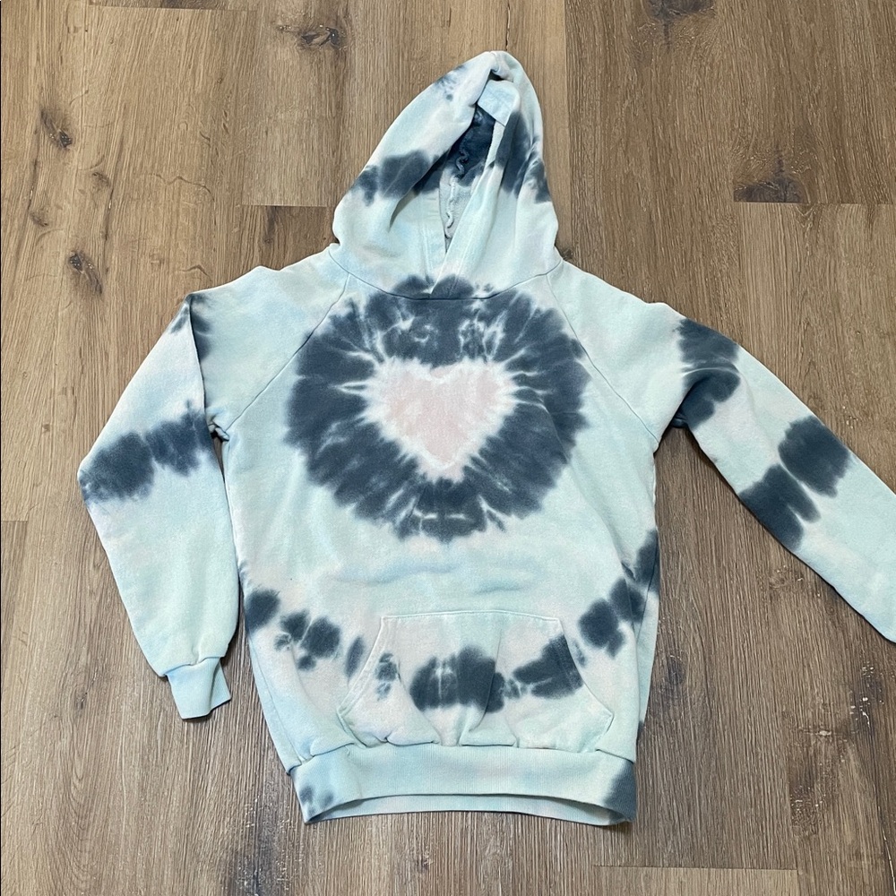 Californian Vintage Kids Tie-Dye Heart Hoodie, Size 14